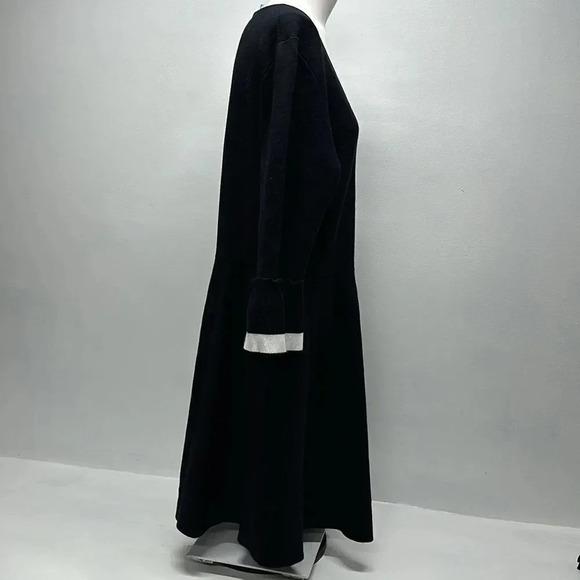 Draper James Midi Dress Sweater Knit Flutter Sleeve Stretch Black Plus Size XXL - Picture 5 of 11